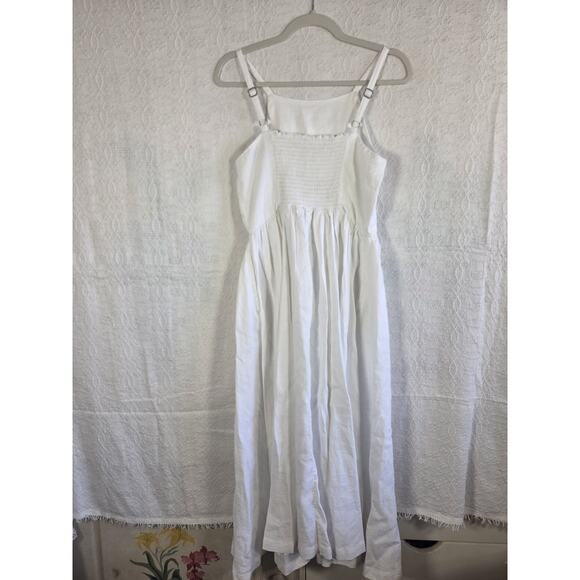 Lands End 100% Linen White Spaghetti Strap Minimalist Spring/Summer Size XS - Picture 6 of 7